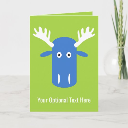 Moose Head Pop Art aangepaste wenskaart Kaart (Voorkant)