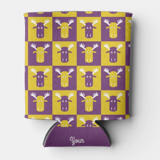 Moose Head Pop Art-blikjes en flessenkoelers Blikjeskoeler (Voorkant)