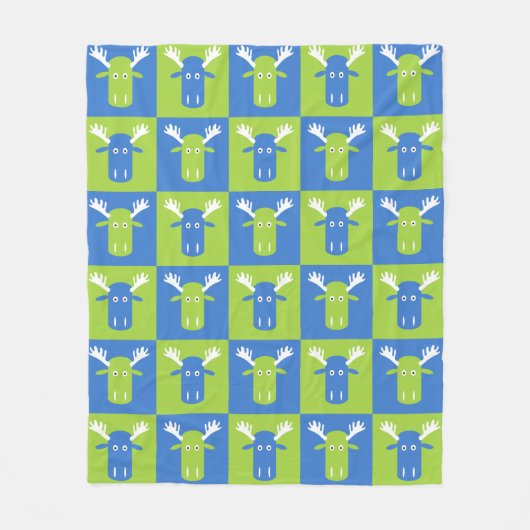 Moose Head Pop Art fleece dekens (Voorkant)