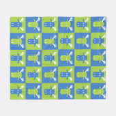 Moose Head Pop Art fleece dekens (Voorkant (Horizontaal))