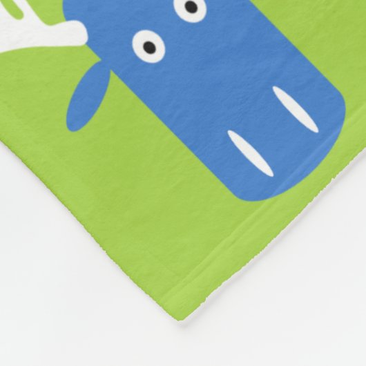 Moose Head Pop Art fleece dekens (Hoek)