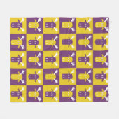 Moose Head Pop Art fleece dekens (Voorkant (Horizontaal))