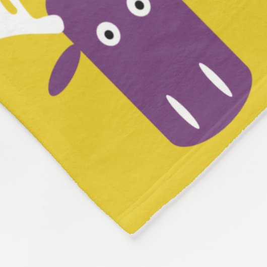 Moose Head Pop Art fleece dekens (Hoek)