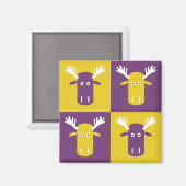 Moose Head Pop Art magnet (Voorkant / Achterkant)