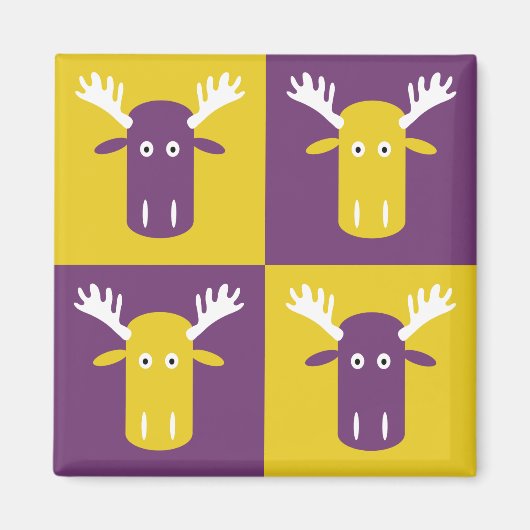 Moose Head Pop Art magnet (Voorkant)