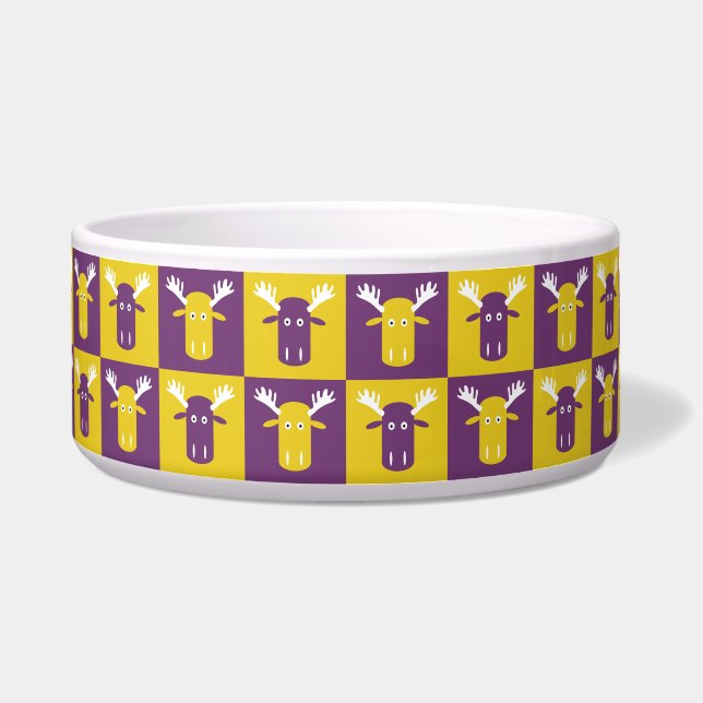 Moose Head Pop Art pet bowls Voerbakje (Voorkant)