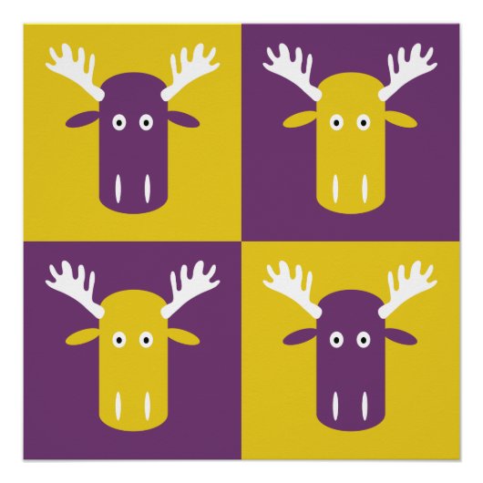 Moose Head Pop Art poster (Voorkant)