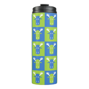 Moose Head Pop Art tumbler Thermosbeker