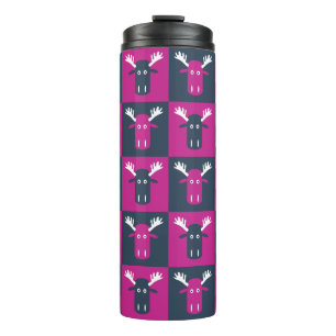 Moose Head Pop Art tumbler Thermosbeker
