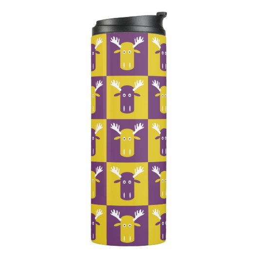 Moose Head Pop Art tumbler Thermosbeker (Gedraaid links)