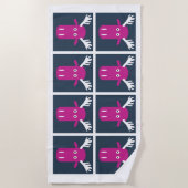 Moose Head Pop Kunsthanddoek Strandlaken (Voorkant)