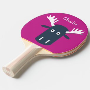 Moose Head PopArt aangepast monogram pongpeddel Tafeltennisbatje