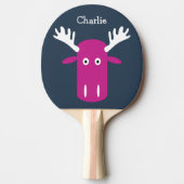Moose Head PopArt aangepast monogram pongpeddel Tafeltennisbatje (Voorkant)