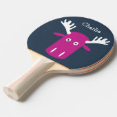 Moose Head PopArt aangepast monogram pongpeddel Tafeltennisbatje (Voorkant Gekanteld)