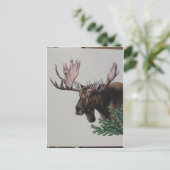 Moose Head Portrait Briefkaart (Staand voorkant)