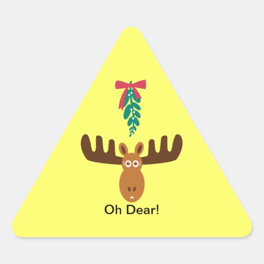 Moose Head_Road Sign_Mistletoe_Oh Beste! Sticker (Voorkant)