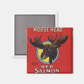 Moose Head rode zalm Magneet (Voorkant / Achterkant)