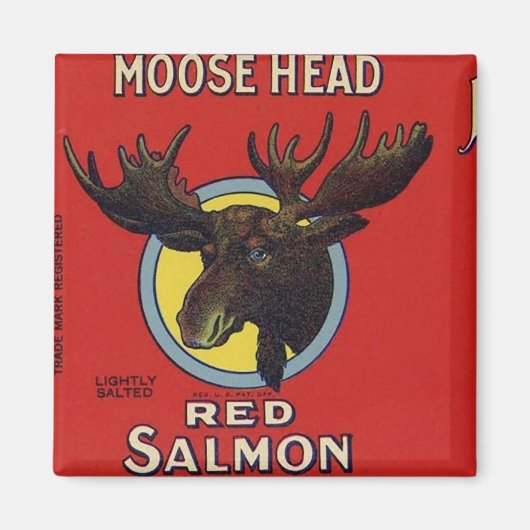 Moose Head rode zalm Magneet (Voorkant)