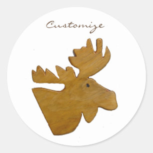 Moose Head Thunder_Cove Ronde Sticker