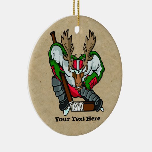 Moose Hockey - 2-zijdig Ornament (Rechts)