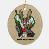Moose Hockey - 2-zijdig Ornament (Links)