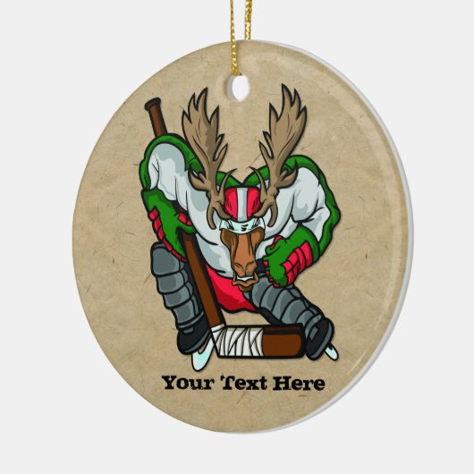 Moose Hockey - 2-zijdig Ornament (Links)