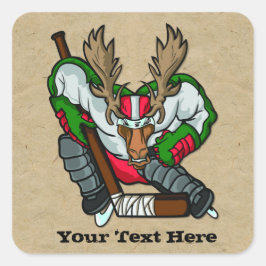 Moose Hockey Vierkante Sticker