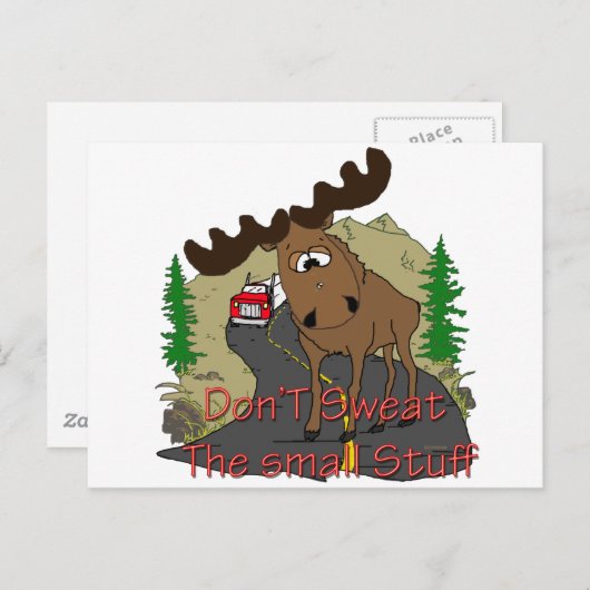 Moose humor briefkaart (Voorkant / Achterkant)