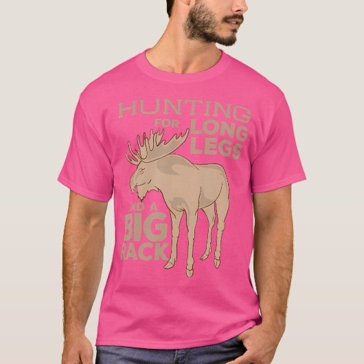Moose Hunter Hunt Season Big Rack Bull T-shirt (Voorkant)