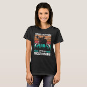 Moose Hunter Retro Cancel Everything lets go Moose T-shirt (Voorkant volledig)