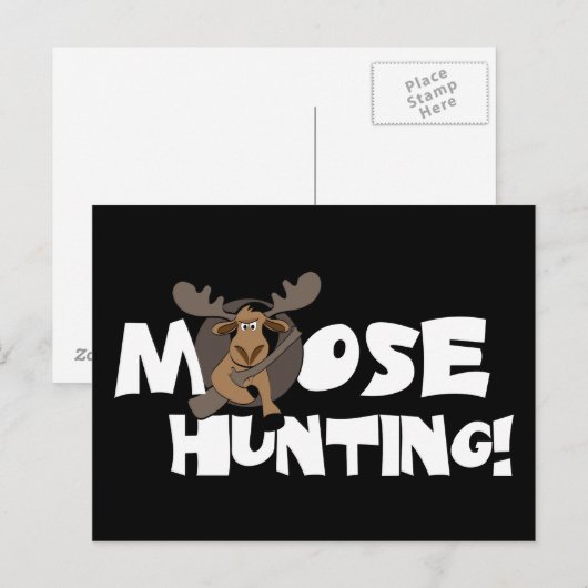 Moose Hunting Briefkaart (Voorkant / Achterkant)