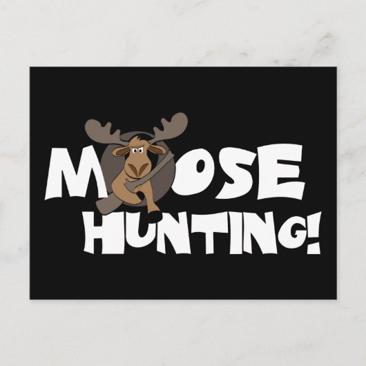 Moose Hunting Briefkaart (Voorkant)