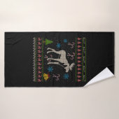 Moose Hunting Kerstmis Ugly Shirt Moose Kerstmis Badhanddoek (Badhanddoek)