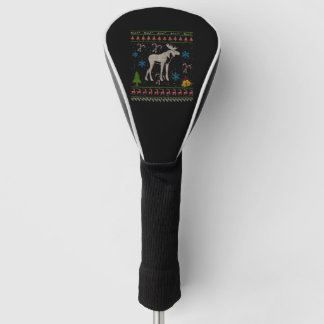 Moose Hunting Kerstmis Ugly Shirt Moose Kerstmis Golfheadcover