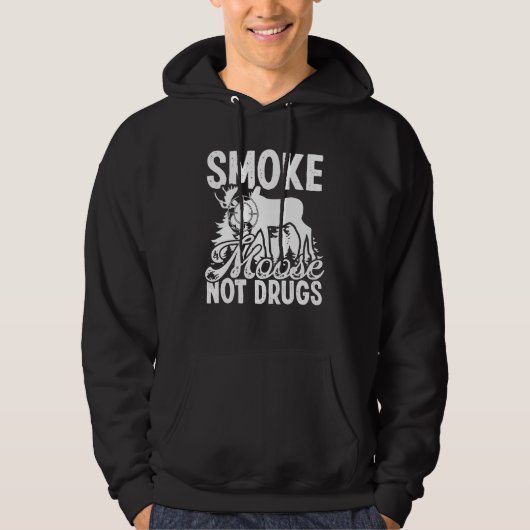 Moose Hunting Smoke Moose not Moose Hunter Essenti Hoodie (Voorkant)