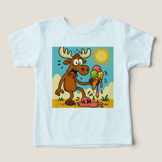 Moose’ Ice Cream Emergency – Meltdown Tee for Kids (Design voorkant)