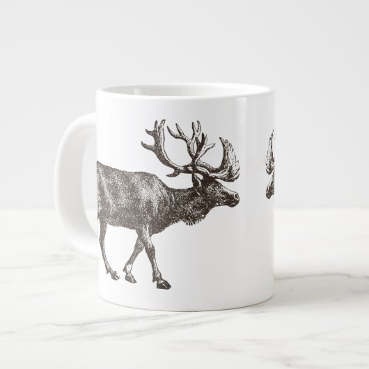 Moose Illustratie Grote Koffiekop (Links)