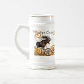 Moose Illustration Stein Bierpul (Links)
