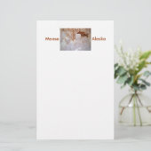 Moose in Alaska Stationery Briefpapier (Staand voorkant)