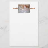 Moose in Alaska Stationery Briefpapier (Voorkant)