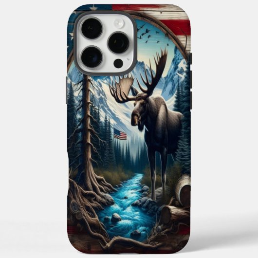 Moose in de bergen Case-Mate iPhone case (Achterkant)