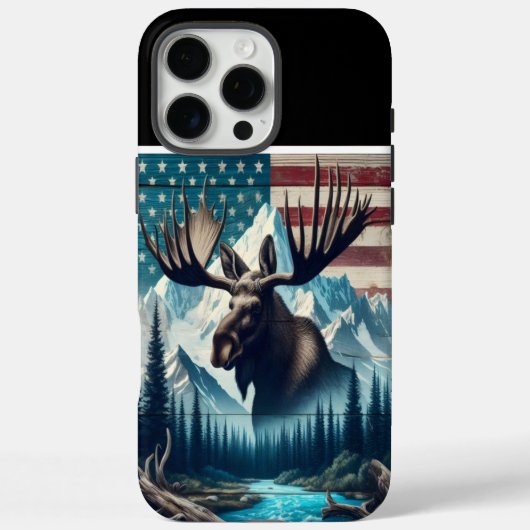 Moose in de bergen Case-Mate iPhone case (Achterkant)