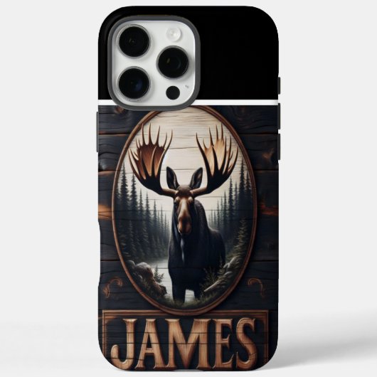 Moose in de Bossen teken Case-Mate iPhone Case (Achterkant)