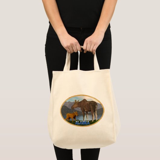Moose in de Meadow - Alaska Tote Bag (Voorkant (product))