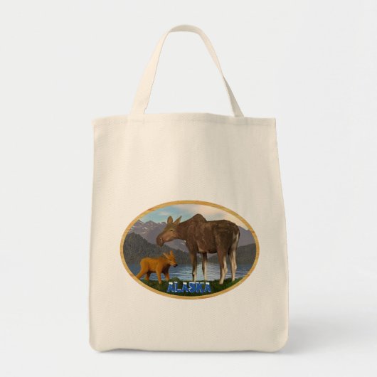 Moose in de Meadow - Alaska Tote Bag (Voorkant)