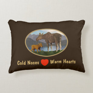 Moose in de Meadow Decoratief Kussen