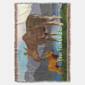 Moose in de Meadow Deken (Voorkant Verticaal)