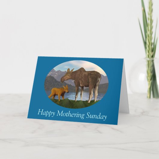 Moose in de Meadow Kaart (Voorkant)