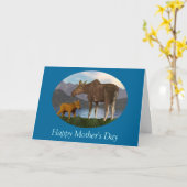 Moose in de Meadow Kaart (Gele Bloem)
