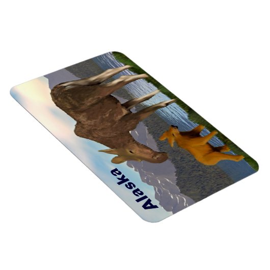 Moose in de Meadow Magneet (Rechterzijde)